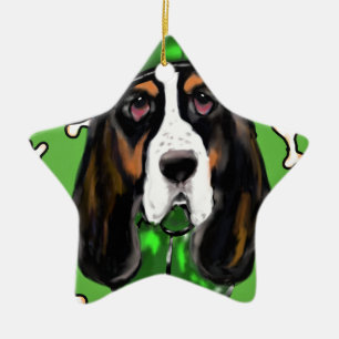 Basset Hound Keramisch Ornament
