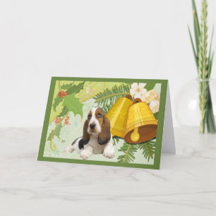 Basset Hound-kerstkaartjes Feestdagen Kaart