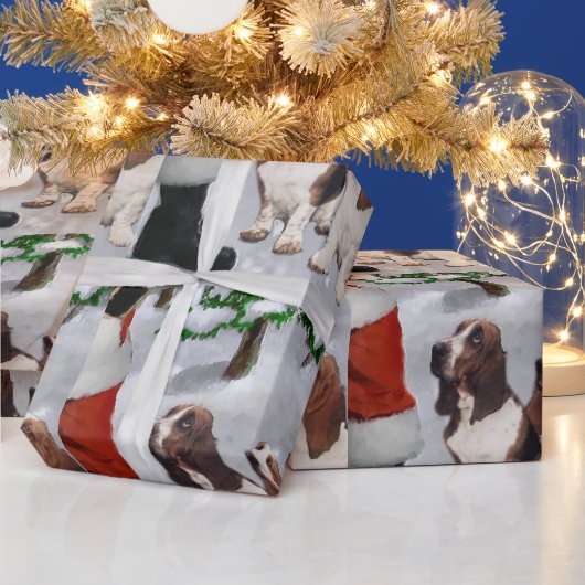 Basset Hound Kerstmis Cadeaupapier (Feestdagen)