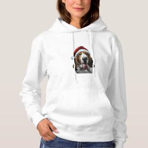 Basset Hound Kerstmis Hoodie