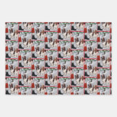 Basset Hound Kerstmis Inpakpapier Vel (Voorkant 2)