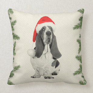 Basset Hound  kerstmis Kussen