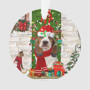 Basset Hound Kerstmis Ornament