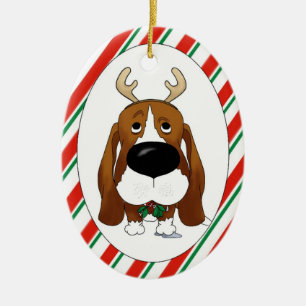 Basset Hound-kerstversiering Keramisch Ornament