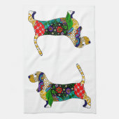 Basset Hound keukenhanddoek (Verticaal)