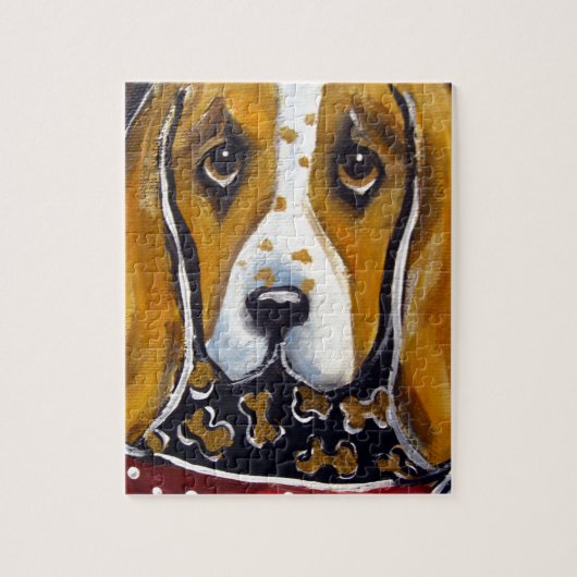 BASSET HOUND KOK LEGPUZZEL (Verticaal)