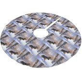 Basset Hound Laat Het Sneeuw Kerstmis Kerstboom Rok (Gekanteld)