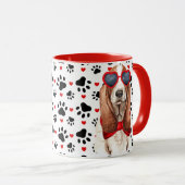 Basset Hound Love Grappige Hondenliefhebber Mok (Voorkant rechts)