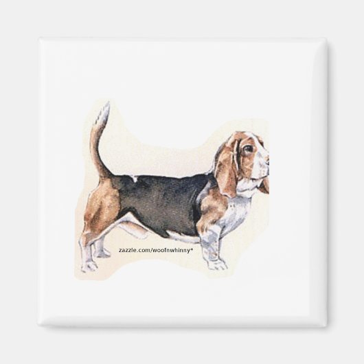Basset Hound magnet Magneet (Voorkant)