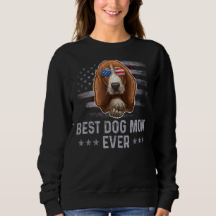 Basset Hound Mam Amerikaanse vlag Patriotic D Trui