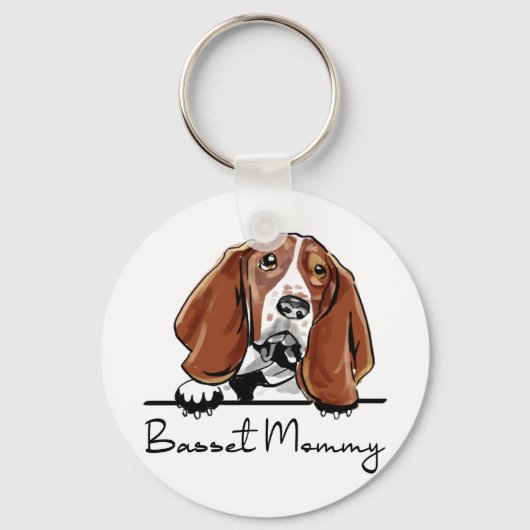 Basset Hound mama Sleutelhanger (Voorkant)