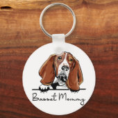 Basset Hound mama Sleutelhanger (Voorkant)