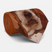 Basset Hound Mannen Stropdas (Opgerold)