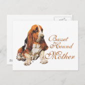 Basset Hound Moederdag Briefkaart (Voorkant / Achterkant)