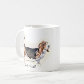 Basset Hound-Mok Koffiemok (Voorkant links)