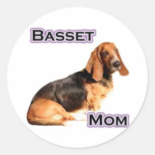 Basset Hound Mom 4 - Sticker
