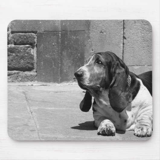 Basset Hound Mousepad Muismat (Voorkant)