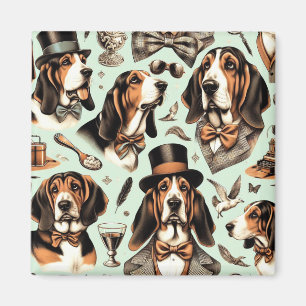 Basset Hound Naadloos Magneet