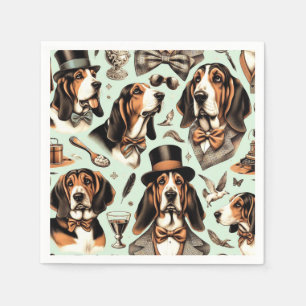 Basset Hound Naadloos Servet