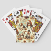 Basset Hound Naadloze Illustratie Pokerkaarten (Achterkant)