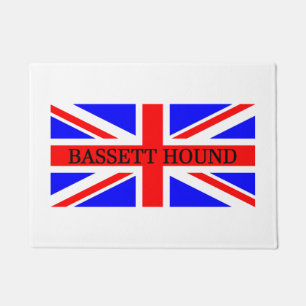 basset hound naam op vlag deurmat