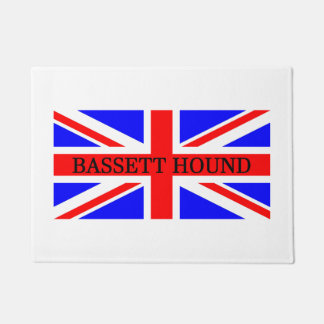 basset hound naam op vlag deurmat