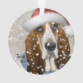 Basset Hound, Noël, Père Noël Dog Orament (dos)