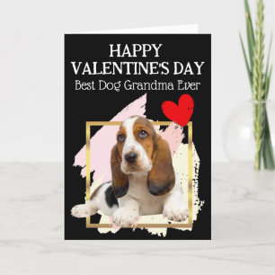 Basset Hound Oma Valentijnsdagkaart op Maat Feestdagen Kaart