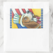 BASSET HOUND ONCLE SAM, CHIENS STICKERS Rec. * Feu (Sac)