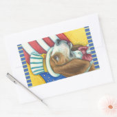 BASSET HOUND ONCLE SAM, CHIENS STICKERS Rec. * Feu (Enveloppe)
