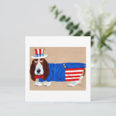 Basset Hound Oom Sam Aankondiging (Staand voorkant)