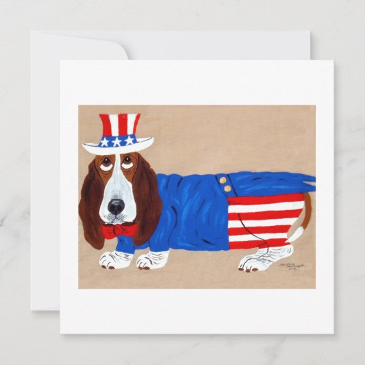 Basset Hound Oom Sam Aankondiging (Voorkant)