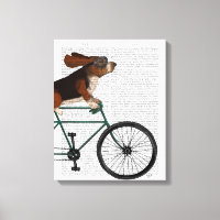 Basset Hound op fiets