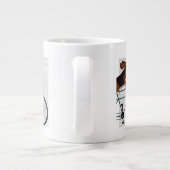 Basset Hound op fiets Extra Grote Beker (Achterkant)