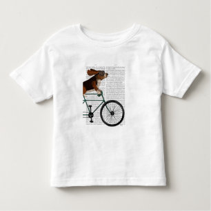 Basset Hound op fiets Kinder Shirts