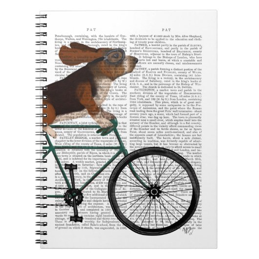 Basset Hound op fiets Notitieboek (Voorkant)