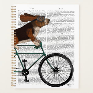 Basset Hound op fiets Planner