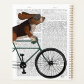 Basset Hound op fiets Planner (Achterkant)