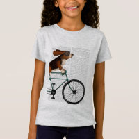 Basset Hound op fiets