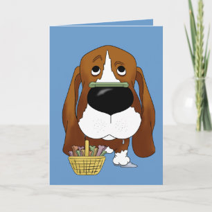 Basset Hound - Paasbotjacht, iemand? Feestdagen Kaart