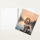 Basset Hound par le lac (Devant avec enveloppe)