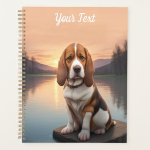 Basset Hound par le lac