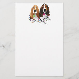 Basset Hound Peace Love Joy-kerstontwerp Briefpapier