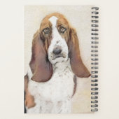 Basset Hound Peinture - Cute Original Chien Art (Dos)
