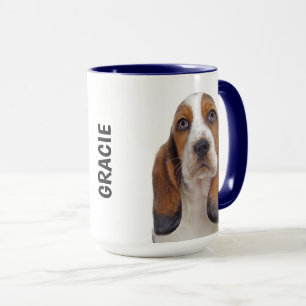 Basset Hound Personalized Mug Mok