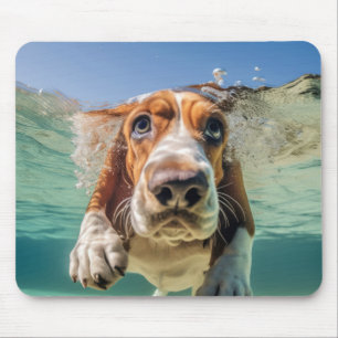 Basset Hound Pet Dog Animal Fun Spelen Muismat