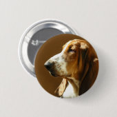 Basset Hound Photo Button (Voorkant /achterkant)