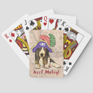 Basset Hound Pirate Pokerkaarten