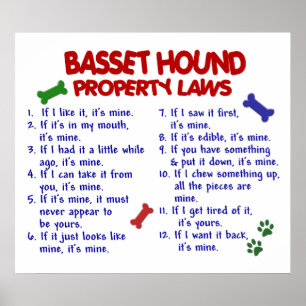 BASSET HOUND PL2 POSTER