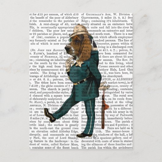 Basset Hound Policeman Briefkaart (Voorkant)